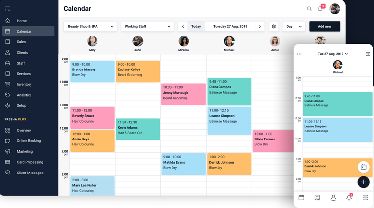 Fresha scheduler for Google Calendar