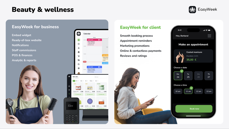 EasyWeek – a proper online appointment software for beauty salons
