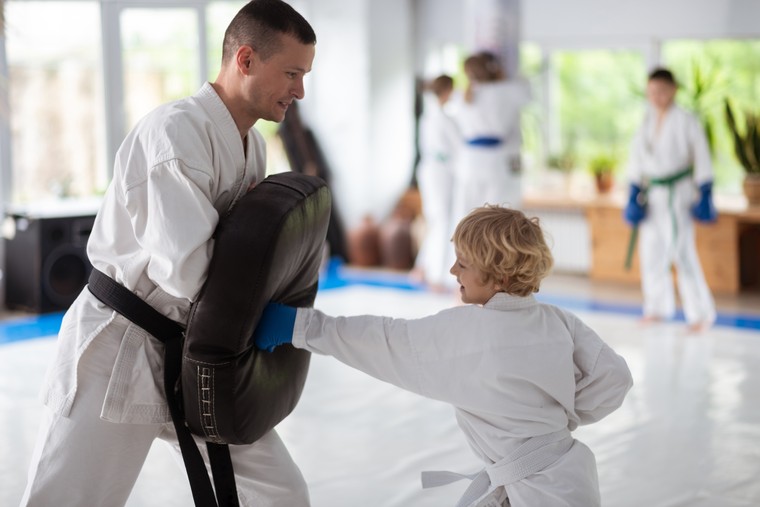 Martial arts training for kids