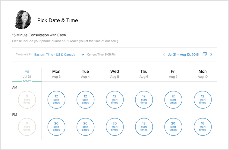 Calendly appointment scheduler for Google Calendar